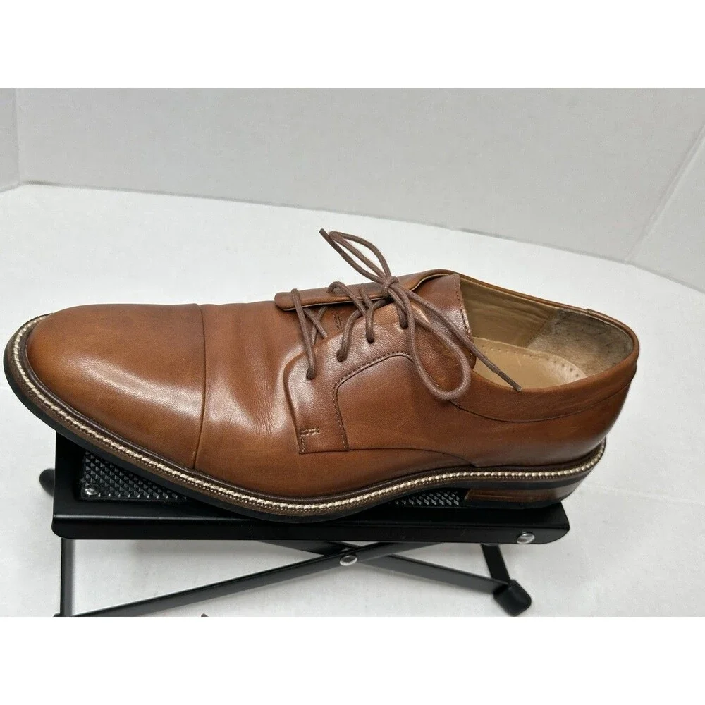 Cole Haan Warren Dress Shoes Mens 8.5 Wide Oxford Lace Up Casual Cap-Toe Brown
